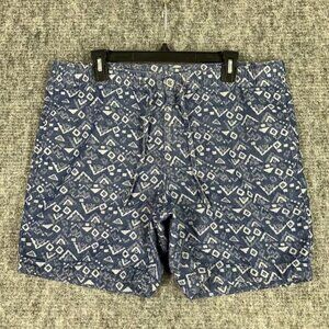 Bonobos Shorts Mens 35 Blue Chino Stretch Waist Drawstring Casual Resort Club